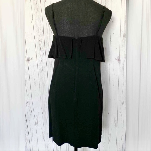 🌹 J.Crew (4) Chiffon Fabric Black Mini Dress - Picture 2 of 8